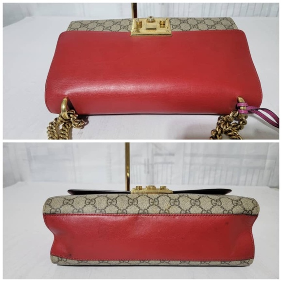 Authentic GUCCI GG Supreme Monogram Calfskin Medium Padlock Shoulder Bag - Picture 7 of 16